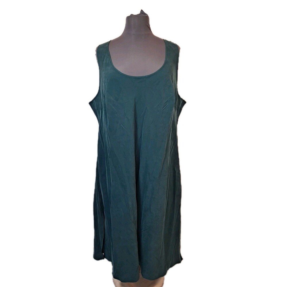 Universal Thread Women's Midi Slip Dress Size 4X Green Scoop Neck Pullover